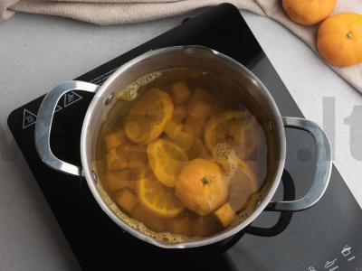 Moliūgų ir mandarinų kompotas Žingsnis 3