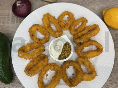Skaniausi traškūs kalmarų žiedai Žingsnis 7
