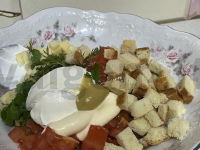 Bavarijos salotos su vištiena ir skrebučiais Žingsnis 4