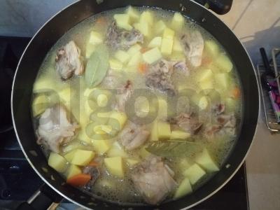 Padažas "Bulvės ir vištiena". Žingsnis 6