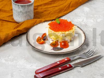 Salotos "Carskij" su kalmarais ir ikrais pagrindine nuotrauka