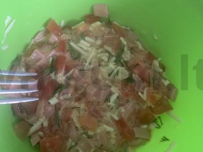 Karšti sumuštiniai su dešra, sūriu ir pomidorais Žingsnis 6