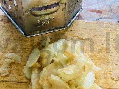 Itališkas obuolių pyragas iš ryžių miltų Žingsnis 1