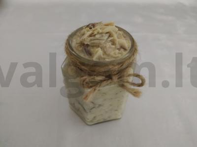 "Riette" su skumbre ir baltuoju vynu. pagrindine nuotrauka