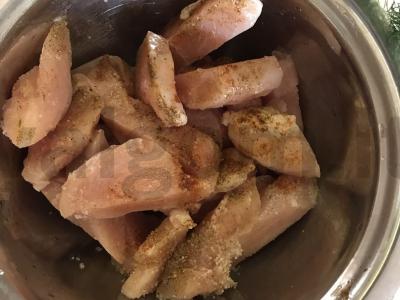 Vištienos PP juostelės Žingsnis 1