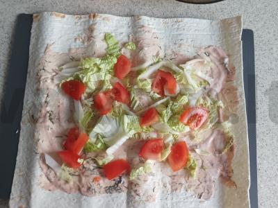 Naminė šavarma su vištiena pitos duonoje Žingsnis 6