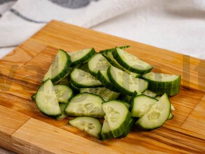 Žuvies salotos su migdolais. Žingsnis 1