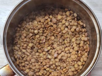 Lęšiai su grybais ir svogūnais Žingsnis 2