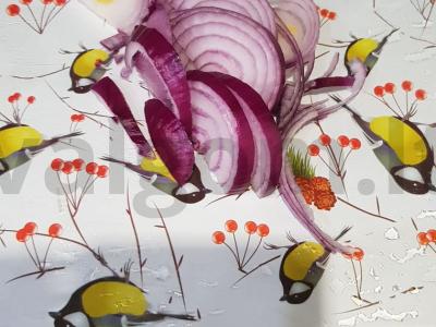 "Vyriškos" salotos su kiauliena ir paprikomis Žingsnis 1