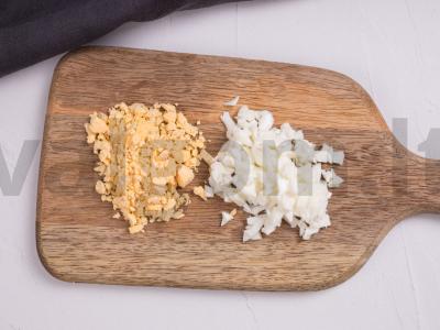 Žuvies pašteto salotos su alyvuogėmis Žingsnis 3