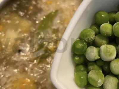 Lengva sūrio sriuba su žirneliais ir daržovėmis Žingsnis 3