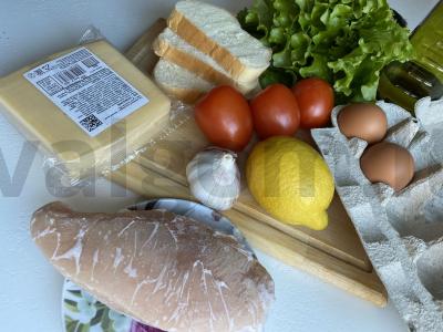 Cezario salotos su vištiena ir garstyčių-citrinų padažu Žingsnis 5