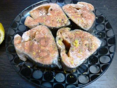 Rausva lašiša, kepta daržovių marinate Žingsnis 2