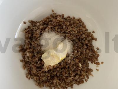 Grikių pudingas desertui Žingsnis 2