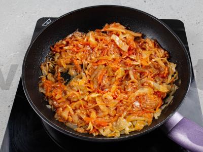 Kapustniakas su kukurūzų kruopomis Žingsnis 5