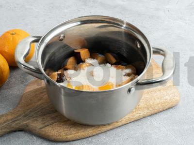 Slyvų ir mandarinų uogienė Žingsnis 4