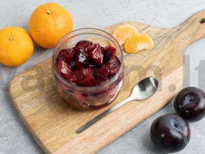 Slyvų ir mandarinų uogienė pagrindine nuotrauka