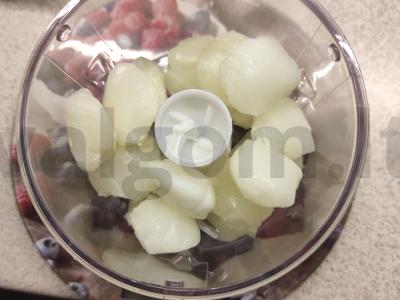 Dietiniai ledai su "Snickers". Žingsnis 1