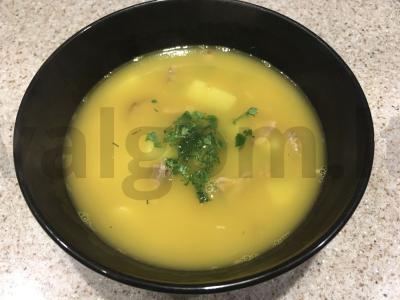 Žirnių sriuba su kalakutiena, virta rūkyta krūtinine ir daržovėmis Žingsnis 9