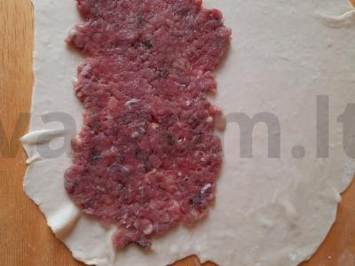 Chebureks ant kreminės tešlos Žingsnis 5