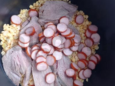 Žirnių sriuba su rūkyta mėsa Žingsnis 3