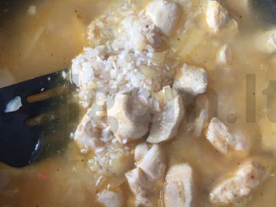 Ryžiai su balta vištiena Žingsnis 3