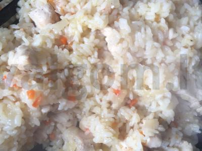 Ryžiai su balta vištiena Žingsnis 4