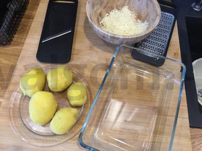 Bulvės su bešamelio padažu Žingsnis 1