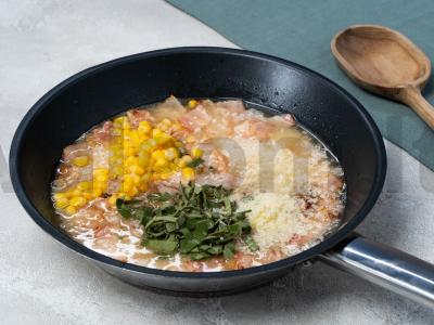 Risotto su kukurūzais ir ančiuviais Žingsnis 2