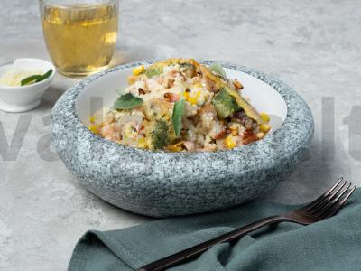 Risotto su kukurūzais ir ančiuviais pagrindine nuotrauka