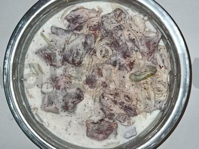 Kiaulienos kefyro kebabas Žingsnis 1