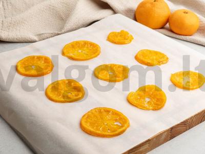 Mandarinų mandarinų tsukata žiedai Žingsnis 4