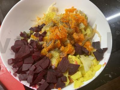 Vinaigrette yra sveikos salotos Žingsnis 6