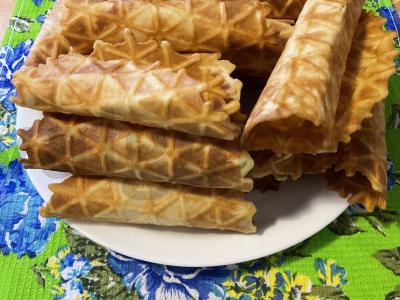 Vienos traškūs vafliai Žingsnis 8