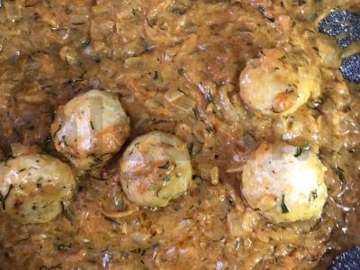 Grikiai su mėsos kukuliais padaže Žingsnis 6