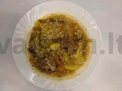 Aromatingas rassolnik su perlinių kruopų multivarka pagrindine nuotrauka