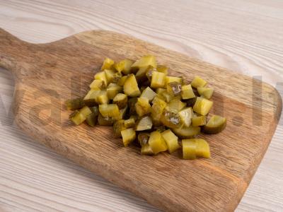 Bulvių košė su marinuotais agurkais Žingsnis 1
