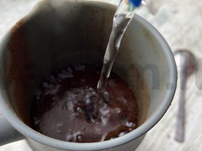 Kava su kakava ir cinamonu Žingsnis 2
