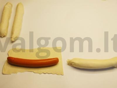 Originalios dešrelės tešloje Žingsnis 1