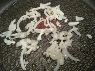 Glazūnija su pastrami Žingsnis 1