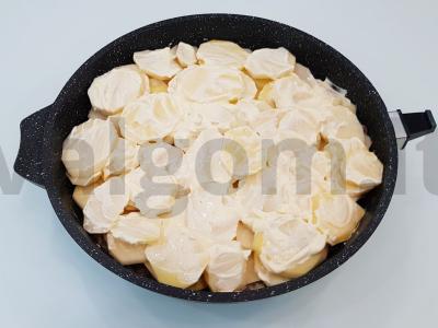 Kiauliena, kepta su bulvėmis ir grybais Žingsnis 5