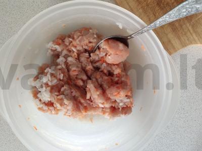 Kalakutienos mėsos kukuliai Žingsnis 3