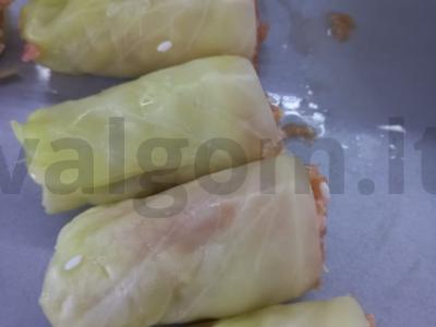 Įdaryti kopūstai su grietine ir šviežiomis žolelėmis Žingsnis 7