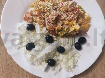 Turkiškų pusryčių omletas pagrindine nuotrauka