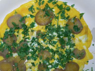 Omletas su batatais Žingsnis 7