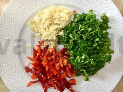 Patrauklus žaliųjų pomidorų užkandis Žingsnis 2