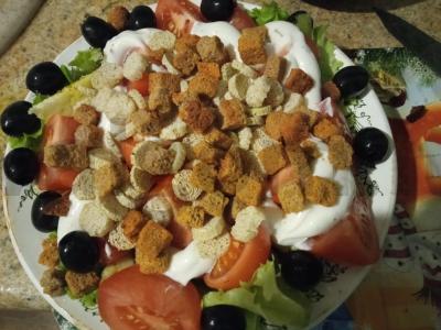 Daržovių salotos "Garuda" su Adygėjos sūriu ir alyvuogėmis Žingsnis 6