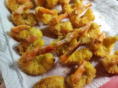 Traškios duoniuotos krevetės Žingsnis 9