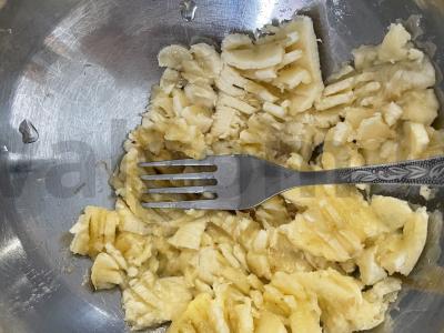 Pūstos bananų paplotėlės Žingsnis 1