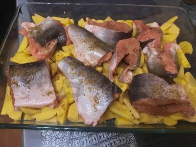Rausva lašiša, kepta su daržovėmis Žingsnis 2